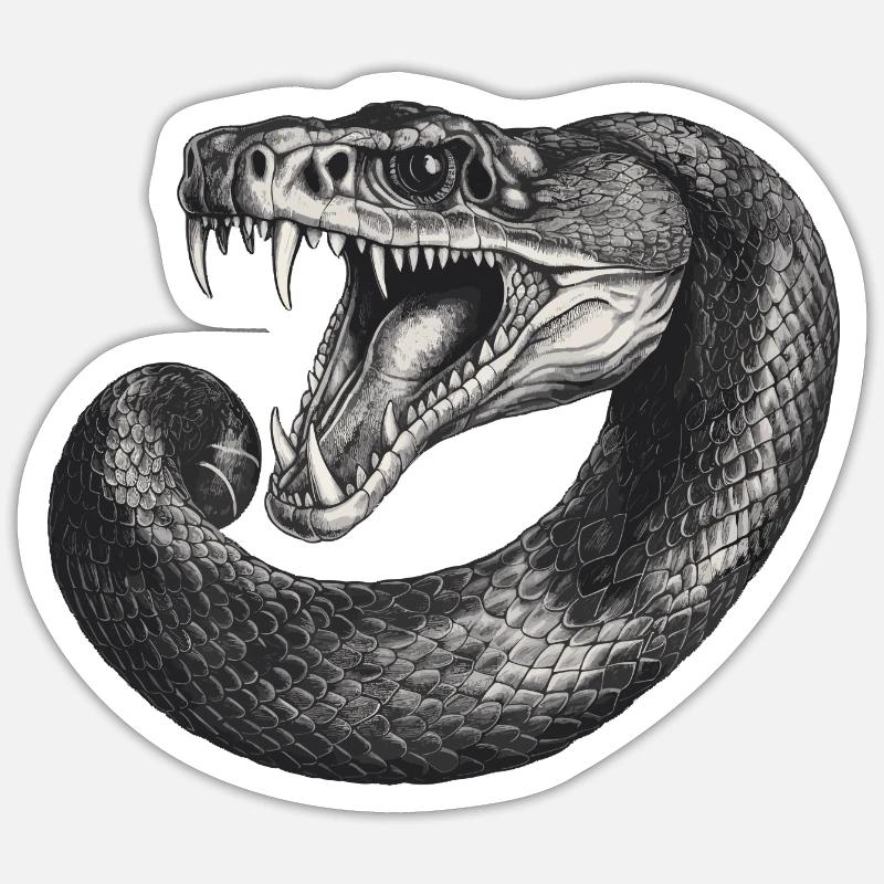 Snake Sticker Größe S (10 x 10 cm)