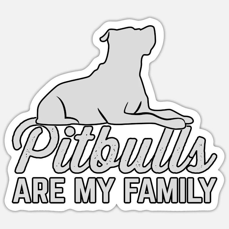 Pitbulls are my friendly - Sticker size S (10 x 10 cm) - white matte