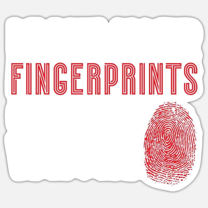 Leave your fingerprints Leave a - Sticker size S (10 x 10 cm) - white matte
