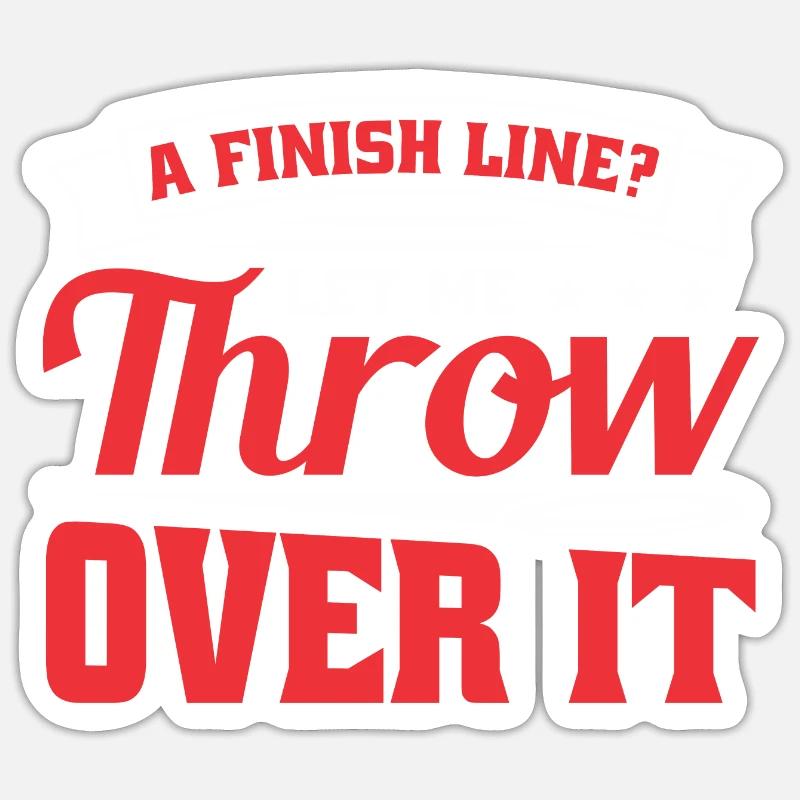 Diskuswurf Diskuswerfer Leichtathletik Diskus Sticker Größe S (10 x 10 cm)