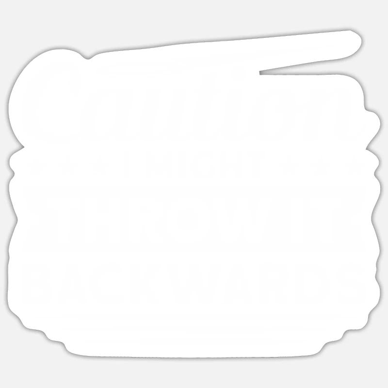 Diskuswurf Diskuswerfer Leichtathletik Diskus - Sticker Größe S (10 x 10 cm) - Mattweiß