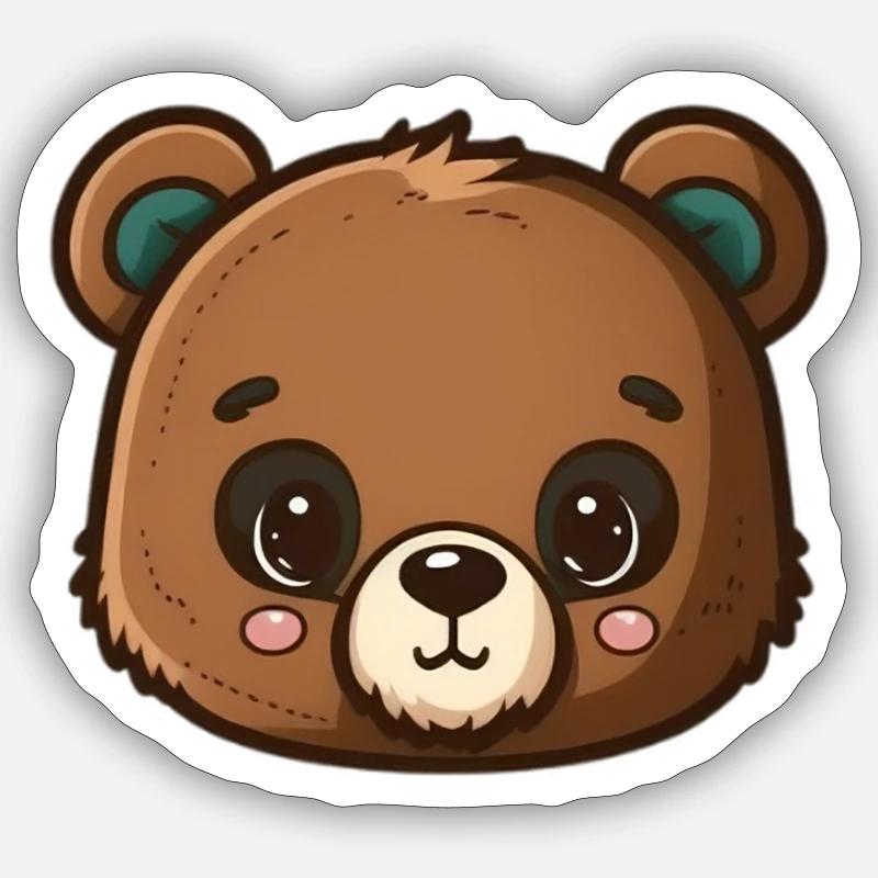 Cuddly Bear Sweet Bear - Sticker size S (10 x 10 cm) - white matte