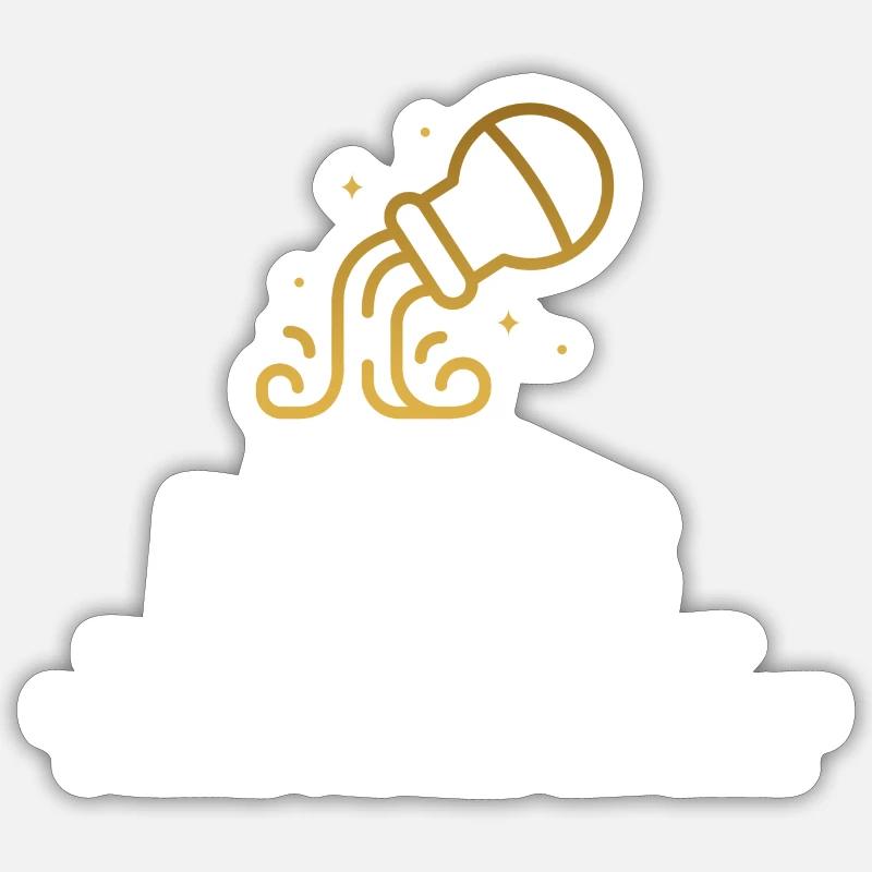 Aquarius - Sticker size S (10 x 10 cm) - white matte