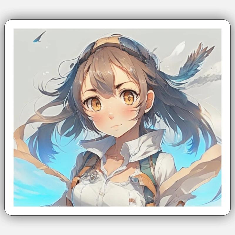 Anime explorer - Sticker size S (10 x 10 cm) - white matte