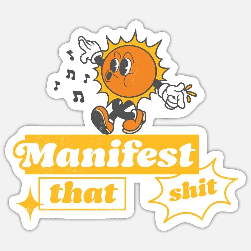 Manifestez cette merde - Sticker taille S (10 x 10 cm) - blanc mat