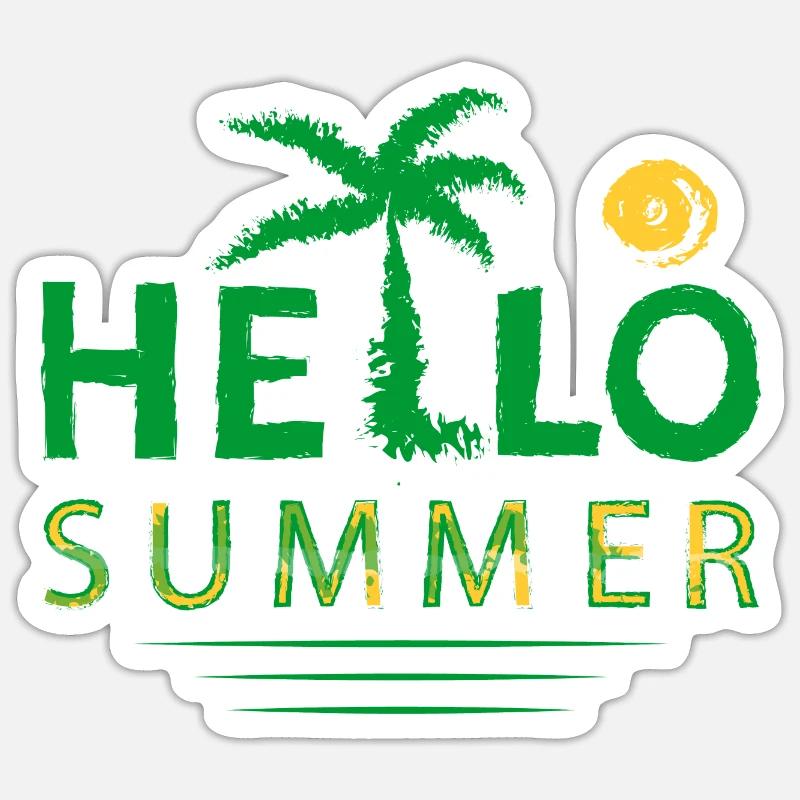 Hello Summer - Sticker size S (10 x 10 cm) - white matte