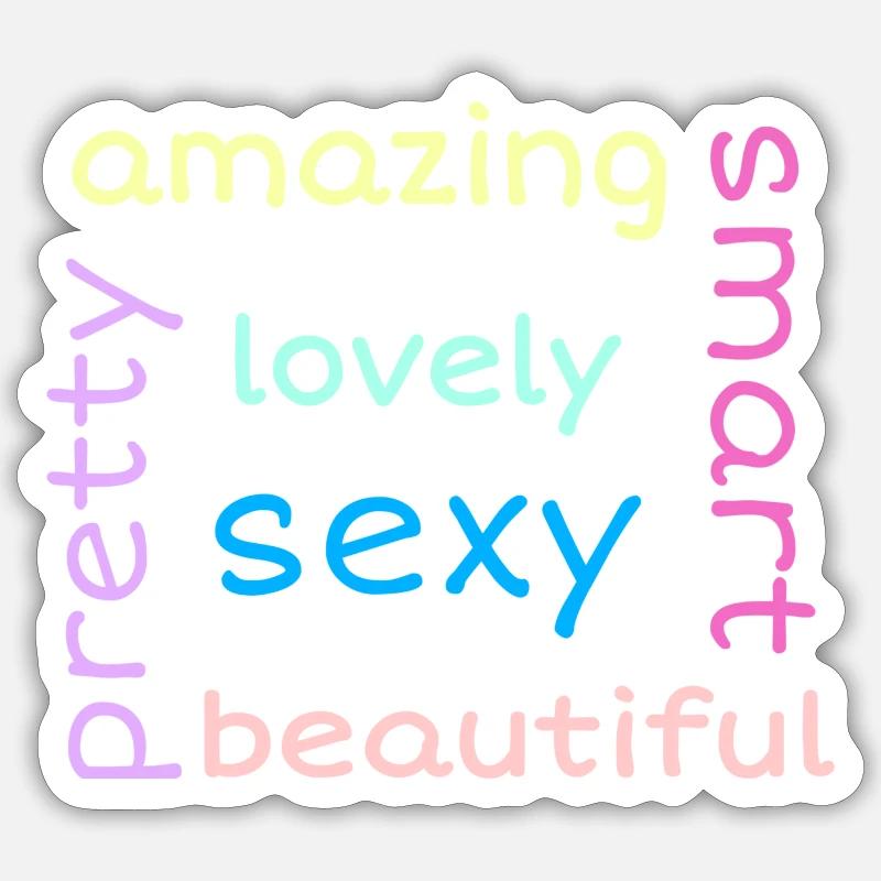 Description - Sticker Größe S (10 x 10 cm) - Mattweiß