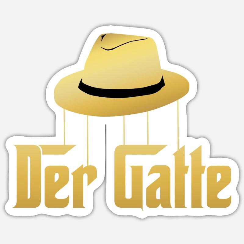 Der Gatte - DAS Junggesellen-Design! Sticker Größe S (10 x 10 cm)