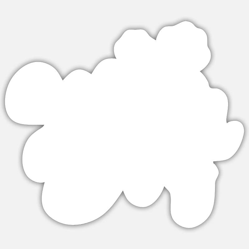 Hund Chien - Sticker taille S (10 x 10 cm) - blanc mat