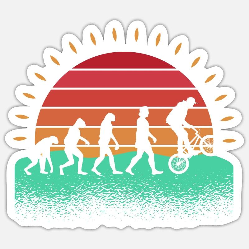 Fahrrad Evolution BMX - Sticker Größe S (10 x 10 cm) - Mattweiß