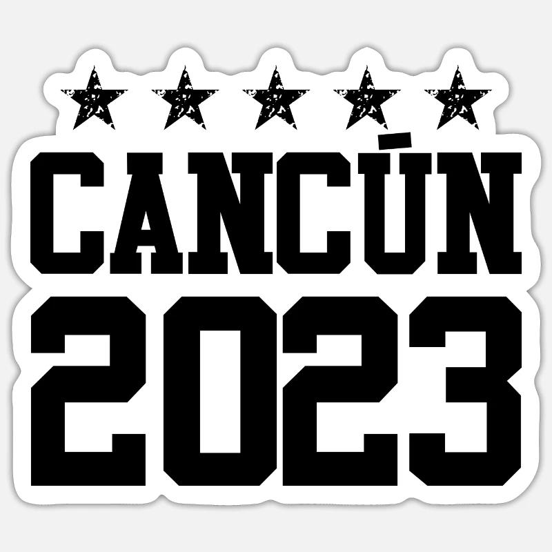 Cancun 2023 - Sticker taille S (10 x 10 cm) - blanc mat