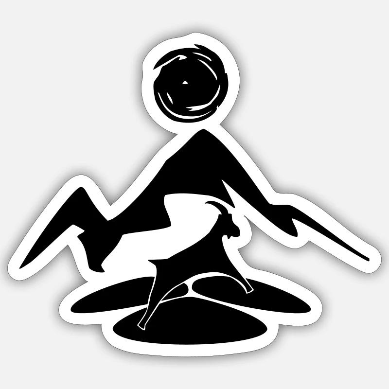 Hautes Alpes - Sticker taille S (10 x 10 cm) - blanc mat