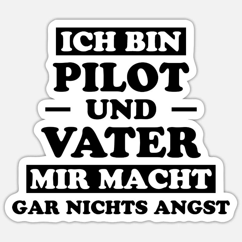 Pilot Spruch Flug Flugsport Witz Piloten Geschenk Sticker Größe S (10 x 10 cm)