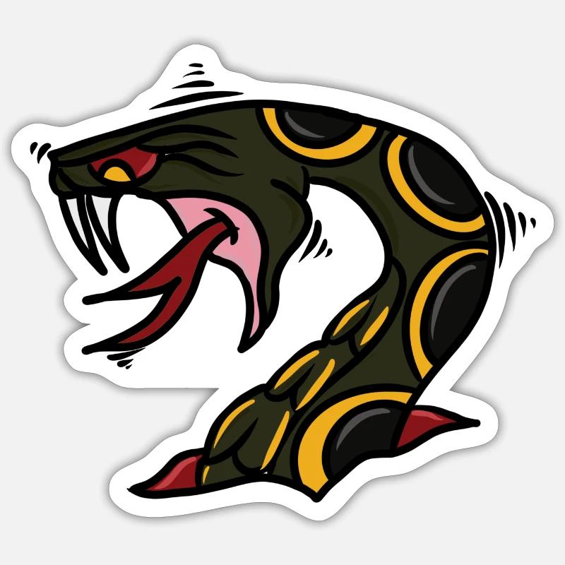 Cobra blessé Sticker taille S (10 x 10 cm)