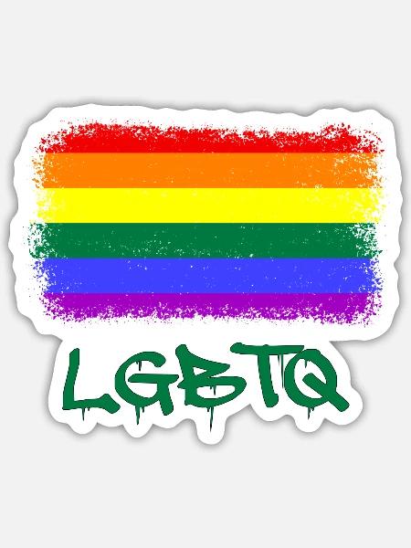 LGBTQ Pride Month - Sticker Größe S (10 x 10 cm) - Mattweiß