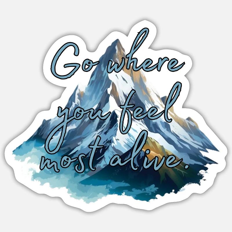 Mountains - Sticker size S (10 x 10 cm) - white matte