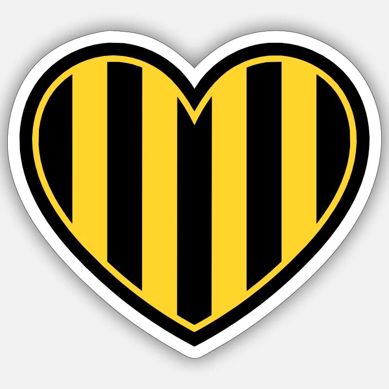 Nagetierherz - Sticker Größe S (10 x 10 cm) - Mattweiß