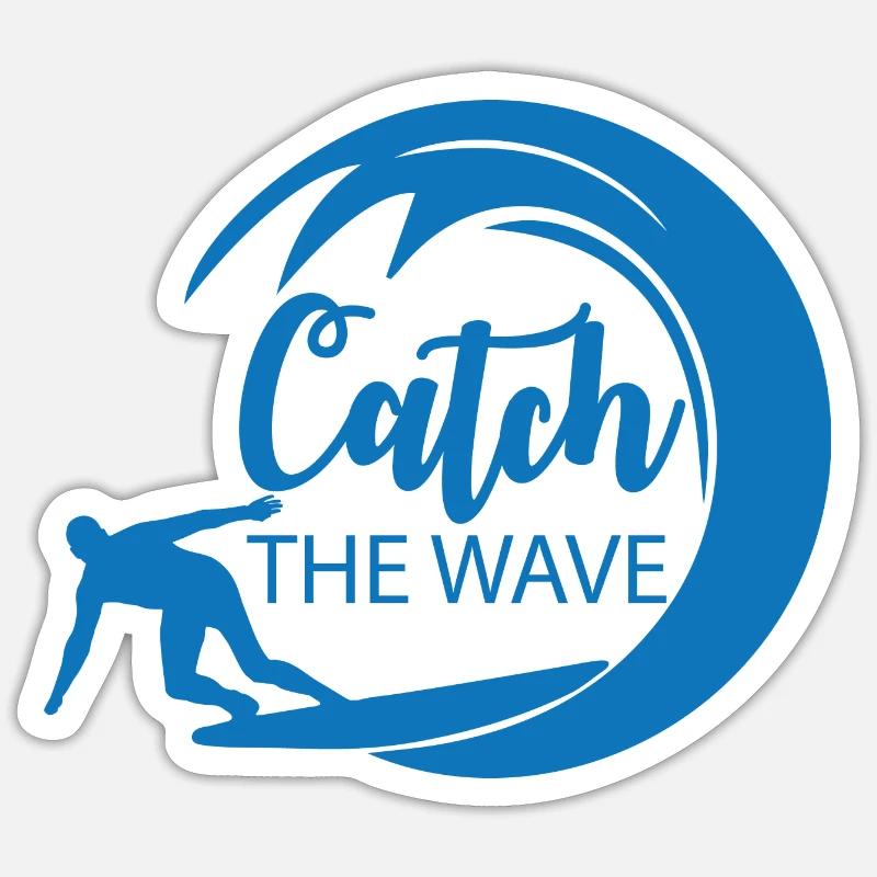 Catch the wave Sticker size S (10 x 10 cm)
