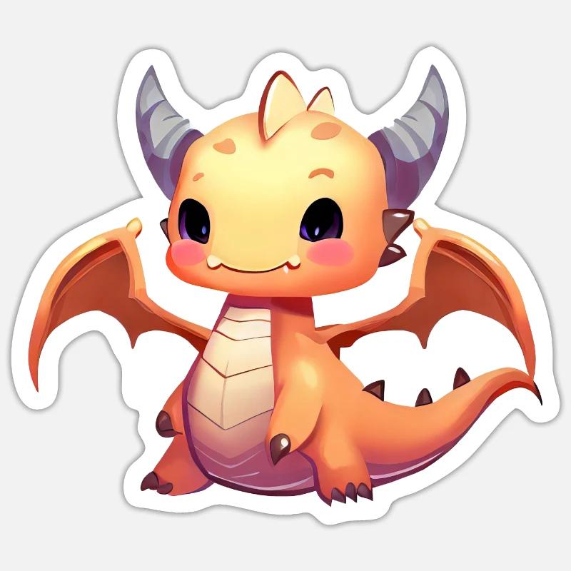 Training Dragon - Sticker size S (10 x 10 cm) - white matte