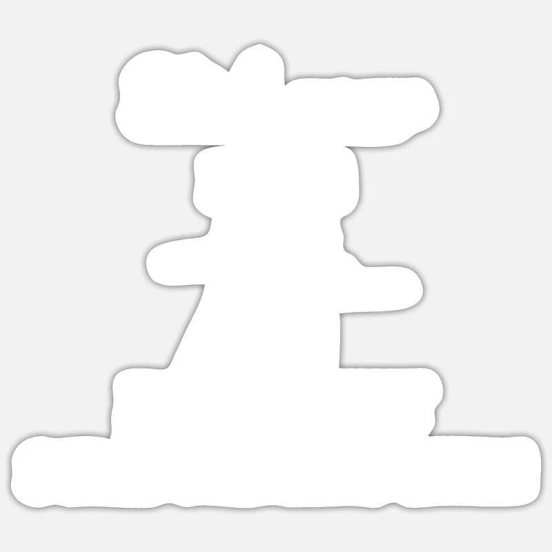 Danse Musique de danse - Sticker taille S (10 x 10 cm) - blanc mat