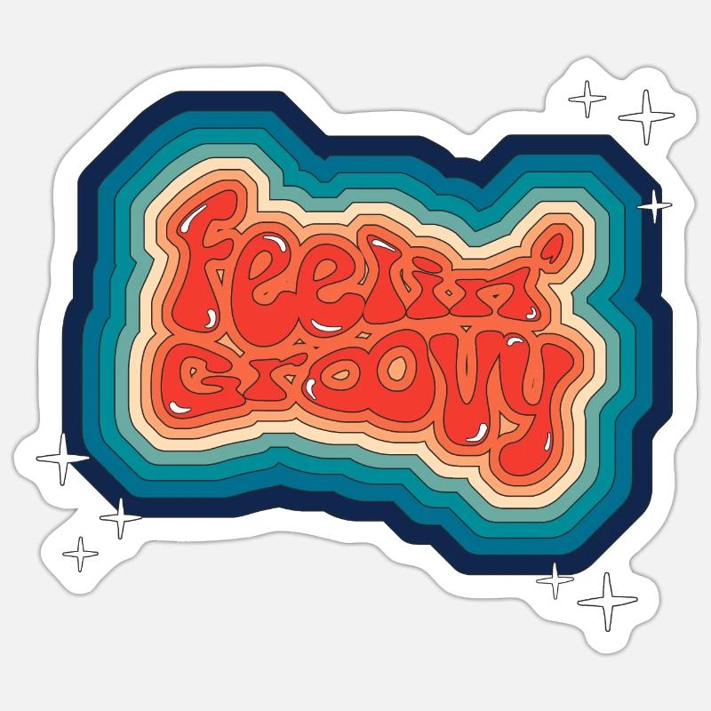 Feeling groovy Sticker size S (10 x 10 cm)