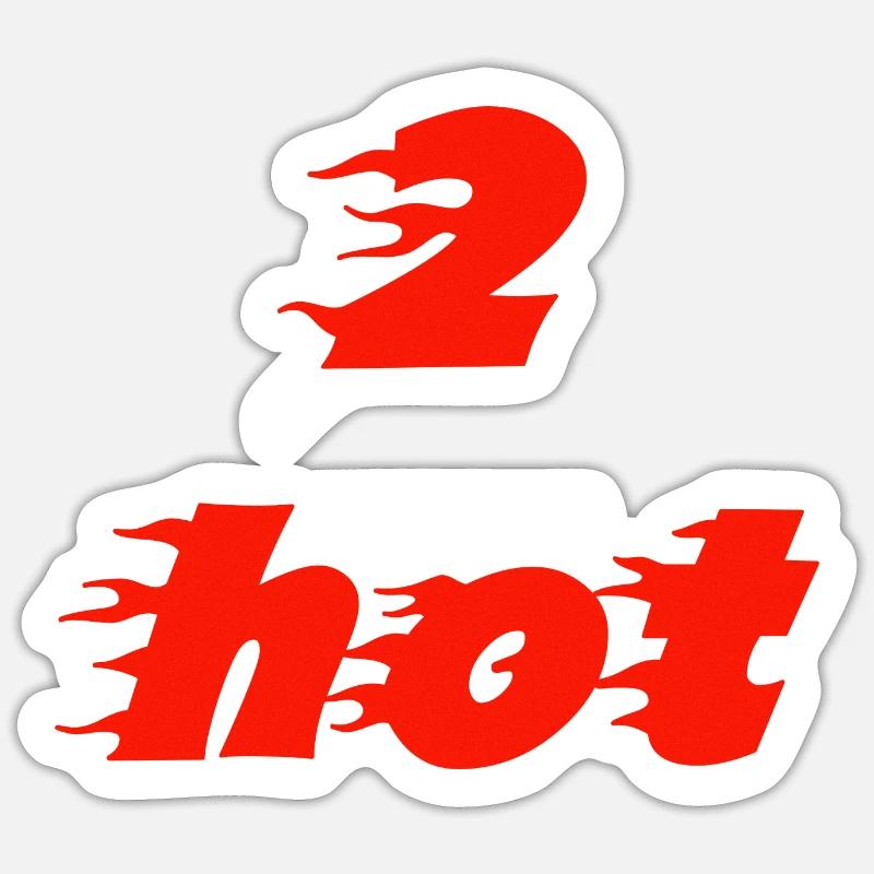 2 Chaud - Sticker taille S (10 x 10 cm) - blanc mat