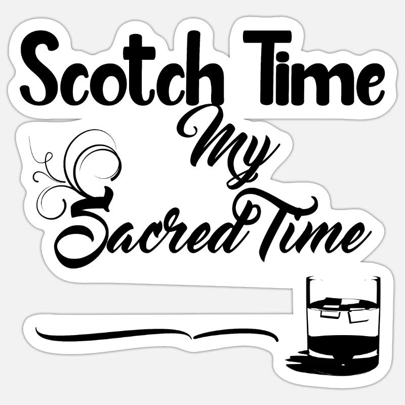 Scotch Time - Boisson alcoolisée Sticker taille S (10 x 10 cm)