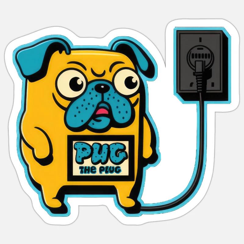 Mops stikket Sticker