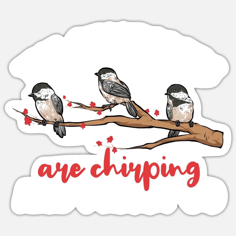 Bird Chickadee Bird Watching Sticker size S (10 x 10 cm)