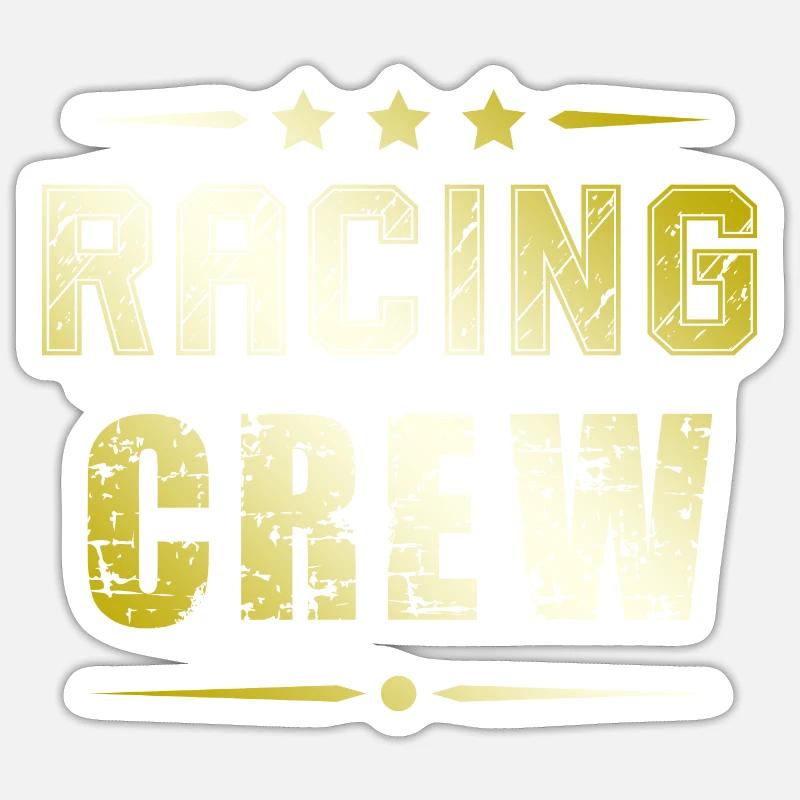 Racing Crew - Sticker size S (10 x 10 cm) - white matte