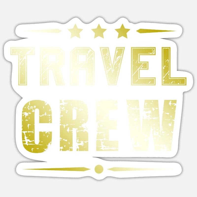 Équipage de voyage - Sticker taille S (10 x 10 cm) - blanc mat