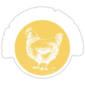 L’élevage de poulets élève des poulets et non des taxes - Sticker taille S (10 x 10 cm) - blanc mat - Devant