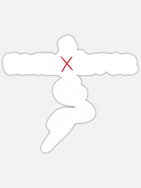 Handball Kreisläufer - Sticker Größe S (10 x 10 cm) - Mattweiß