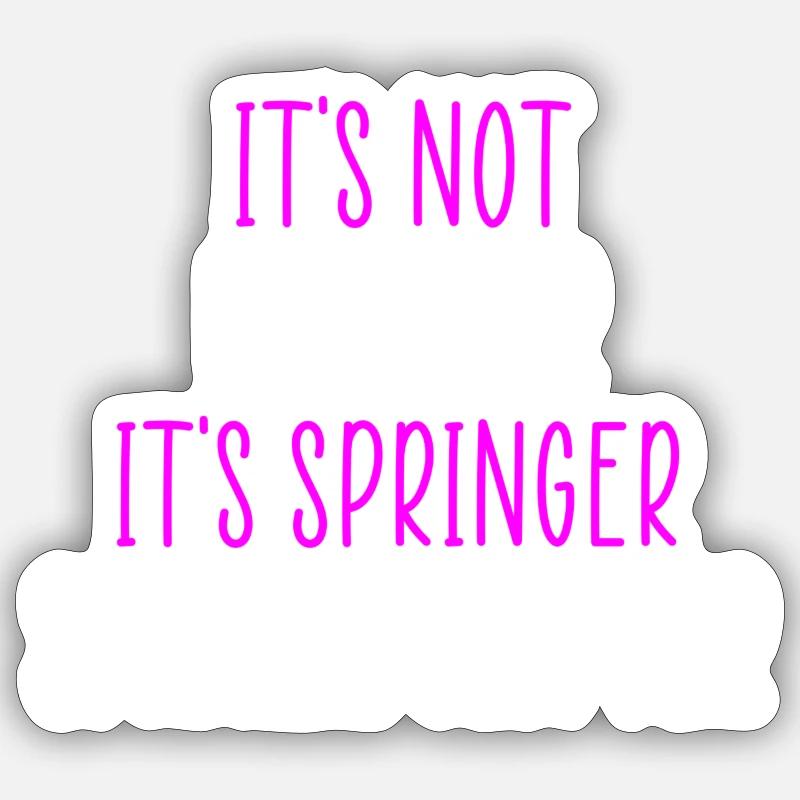 Springer Spaniel Glitzer - Sticker Größe S (10 x 10 cm) - Mattweiß