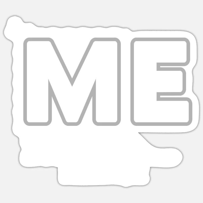 Ich (dunkel) Sticker Größe S (10 x 10 cm)