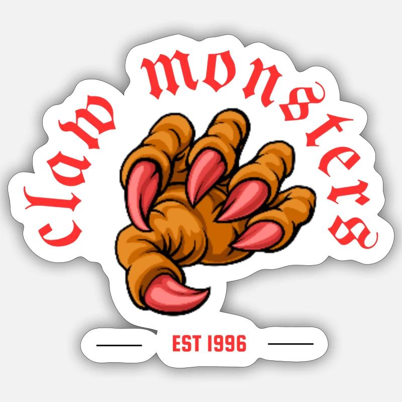 Claw Monsters - Sticker size S (10 x 10 cm) - white matte