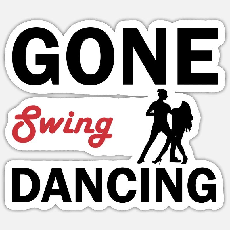 Dancing Dance Music - Sticker Größe S (10 x 10 cm) - Mattweiß