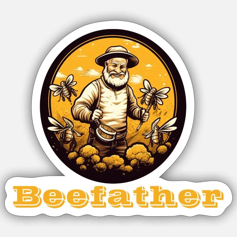 Beefather Sticker taille S (10 x 10 cm)