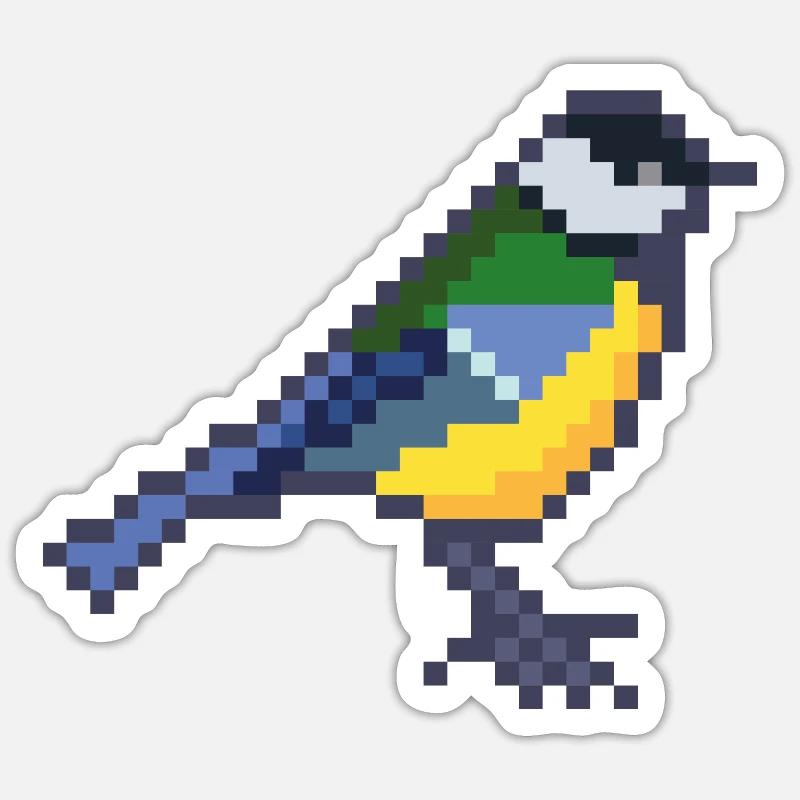 Vogel - Sticker Größe S (10 x 10 cm) - Mattweiß