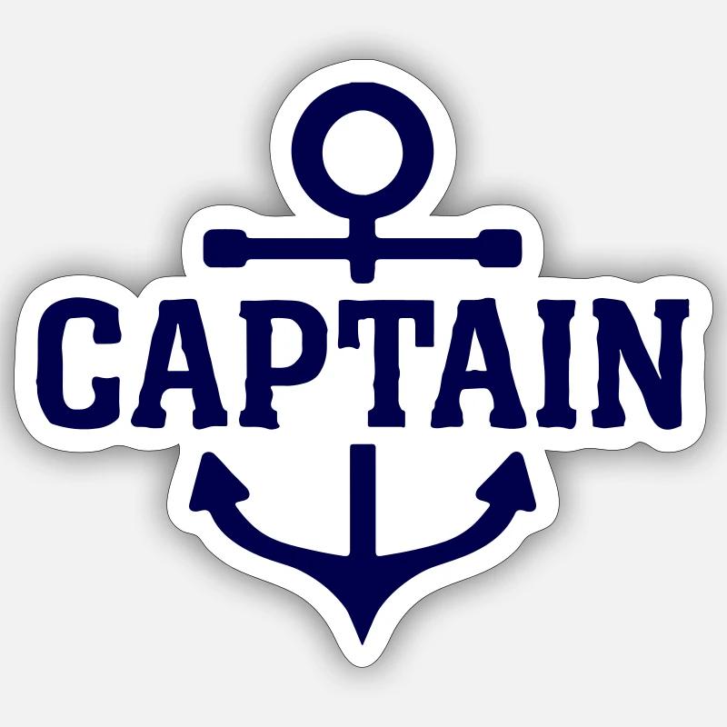 Capitaine - Sticker taille S (10 x 10 cm) - blanc mat