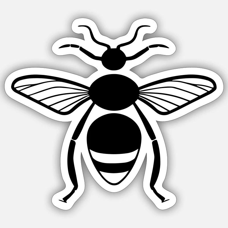 Insecte puce Sticker taille S (10 x 10 cm)