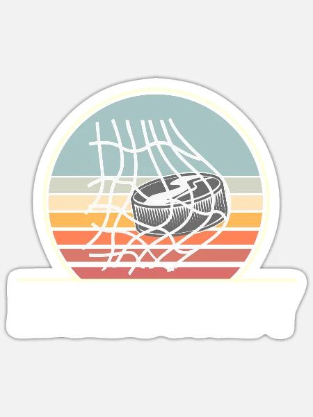 Eishockey Ice Hockey - Sticker Größe S (10 x 10 cm) - Mattweiß