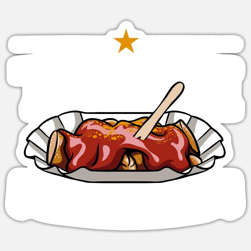 Team Currywurst - Fast Food - Spruch Sticker Größe S (10 x 10 cm)