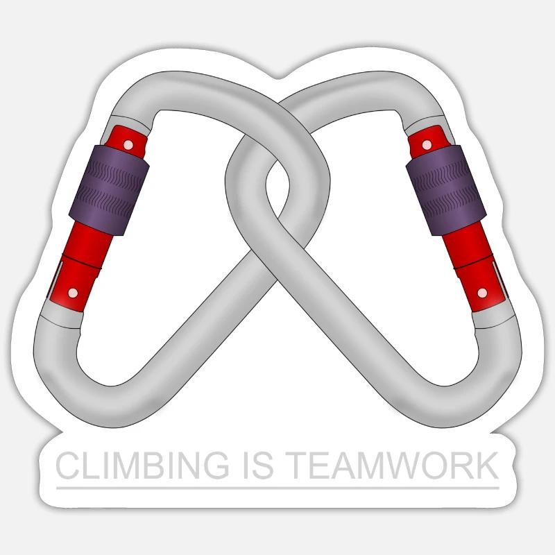 Kletterer Klettern oder Bouldern in den Bergen Sticker Größe S (10 x 10 cm)