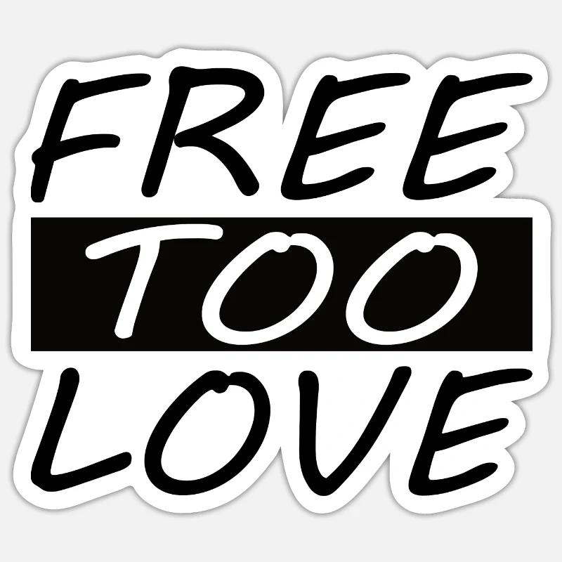 Libre d’aimer - Sticker taille S (10 x 10 cm) - blanc mat