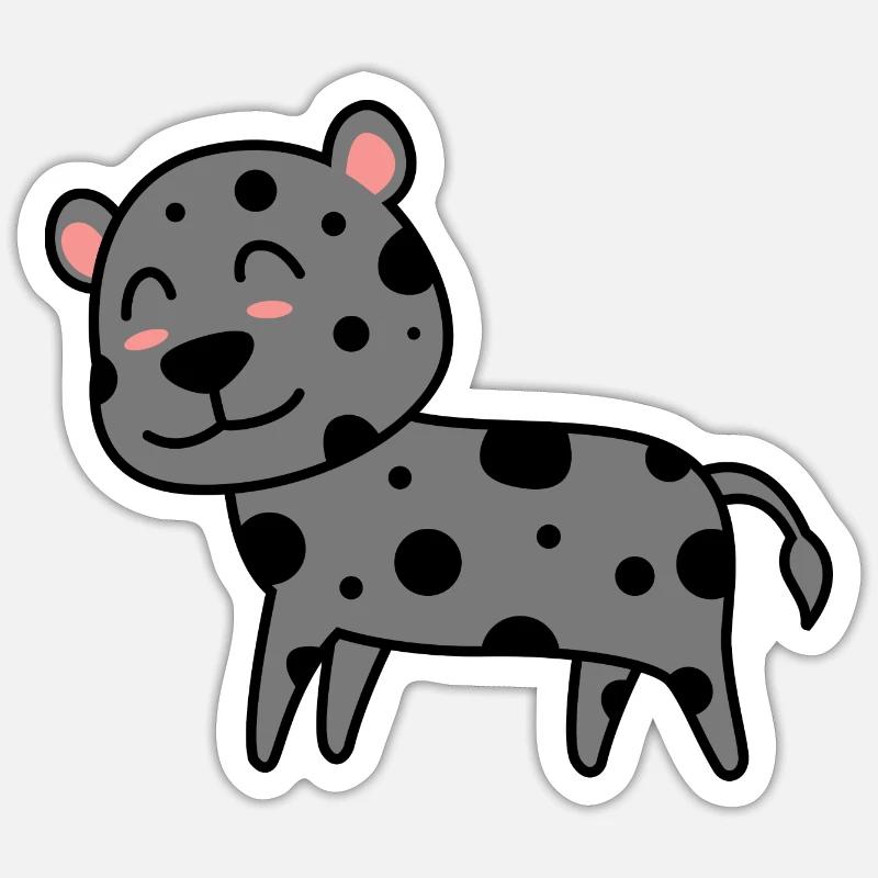 Leopard Comic Animal - Sticker size S (10 x 10 cm) - white matte