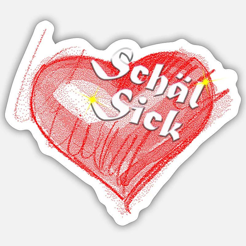 Schäl Sick 2 - Sticker Größe S (10 x 10 cm) - Mattweiß