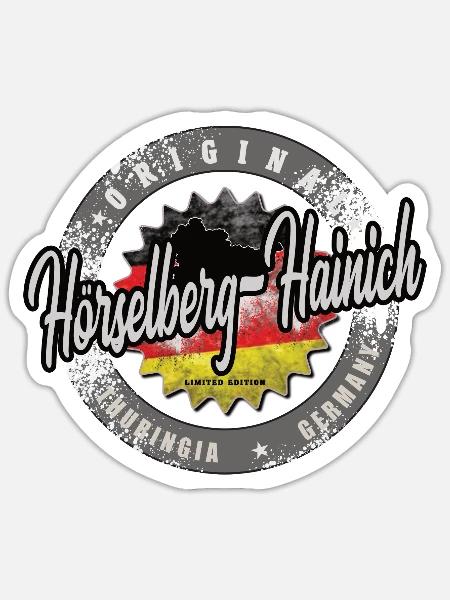 Original Germany Thüringen Hörselberg-Hainich - Sticker Größe S (10 x 10 cm) - Mattweiß