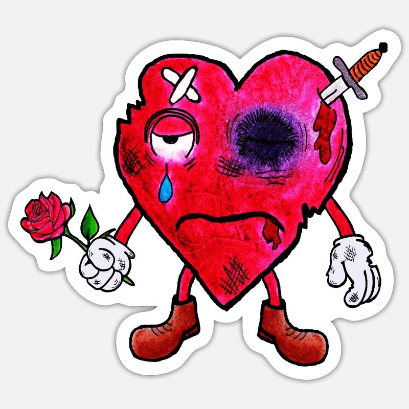 Untröstlich Sticker Größe S (10 x 10 cm)