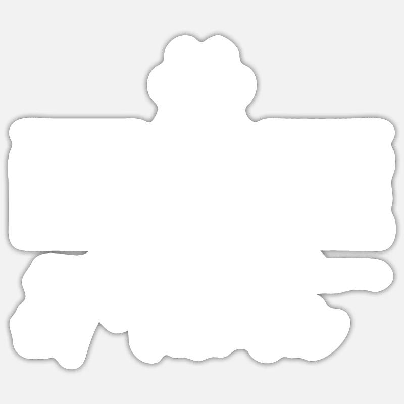 Maman caniche - Sticker taille S (10 x 10 cm) - blanc mat